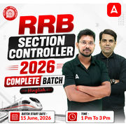 RRB Section Controller 2026 Complete Batch with eBooks and Test Series | Hinglish | Online Live Classes By Adda247