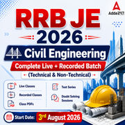 RRB JE Civil Engineering | Technical & Non Technical | Complete Online Live + Recorded Batch 2026 by Adda247