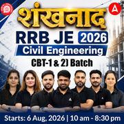 शंखनाद : RRB JE Civil Engineering 2026 | Foundation Batch Live + eBooks + Test Series | Hinglish Online Live Classes By Adda247