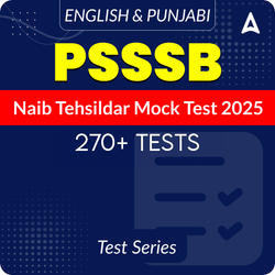 PSSSB Naib Tehsildar Mock Test 2025