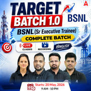 Target Batch1.0  - BSNL (Sr. Executive Trainee) Recruitment | Live + Recording Classes by Adda 247