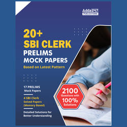 20+ SBI Clerk Prelims Mock Test Papers Book (English Printed Edition) By Adda247
