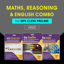 Math's, Reasoning & English Combo for IBPS Clerk Prelims 2024-25 (Hindi Printed Edition) By Adda247