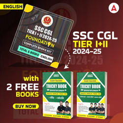 SSC CGL Tier I + II Foundation 2025-26 Complete Kit With Free Tricky Books (English Printed Edition) By Adda247