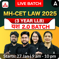 MH-CET LAW 2025 (3 Year LLB) यश 2.0 BATCH | Complete Live Classes By Adda247 (As per Latest Syllabus)