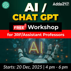 AI/Chat GPT Free Workshop for JRF/Assistant Professors | Online Live Classes by Adda 247