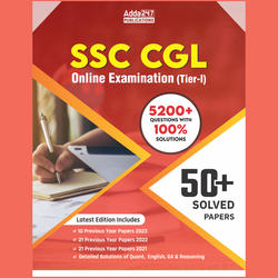 50+ SSC CGL TIER-I/PRELIMS SOLVED PAPERS 2023 (English Printed Edition) By Adda247