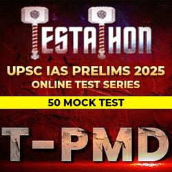 T-PMD (TESTATHON - UPSC IAS PRELIMS MOCK DRILL 2024) 50 Mock Test Booklet BILINGUAL Online EDITION.