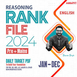 Reasoning Rank File For Bank Exams 2024, English Medium eBook by Adda247