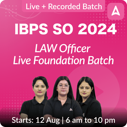 Ibps so 2024 | law officer live foundation batch | online live classes ...