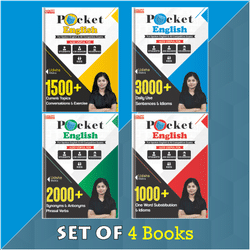 Pocket English for Spoken English & All Competitive Exams | Set of 4 Books(English Printed Edition) by Adda247