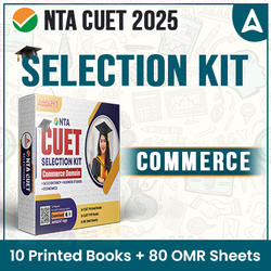 CUET SELECTION KIT Commerce Domain (English + GT + Commerce) | Printed Books + 80 OMR Sheets Combo By Adda247