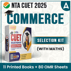 CUET SELECTION KIT Commerce Domain (English + GT + Commerce-With Maths) | Printed Books + 80 OMR Sheets Combo By Adda247