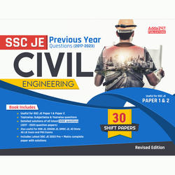 SSC JE Civil Engineering Previous Year Topic wise, Subject wise & Year Wise Questions Book 2017-2023(English Printed Revised Edition) By Adda247