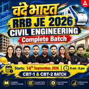 वंदे भारत : RRB JE Civil Engineering 2026 | CBT-1 CBT-2 Batch Live + eBooks + Test Series | Hinglish Online Live Classes By Adda247