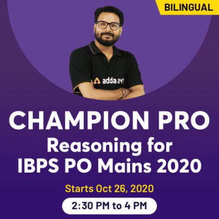 Champion pro - ibps po mains reasoning 2020 | bilingual | live class