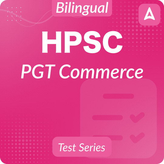 HPSC PGT Commerce Mock Test 2024