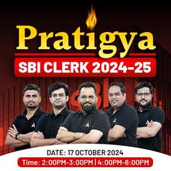 Pratigya | SBI Clerk 2024-25 | Complete Prelims + Mains | Online Live Classes by Adda 247