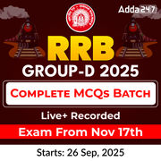 RRB Group-D 2025 Batch | Revision Through MCQs | Get All Content Videos | Online Live Classes by Adda247