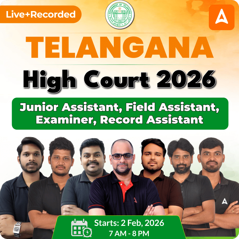 Telangana High Court 2026 Batch | for Junior Assistant, Field Assistant, Examiner, Record Assistant | Online Live Classes by Adda 247