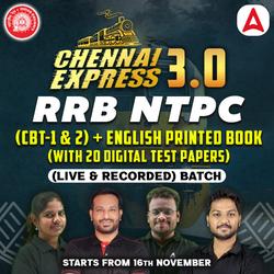 RRB NTPC CHENNAI EXPRESS 3.0 | 116 Test Series (Tamil & English) | 20 Digital Test Papers with Smart Answer Key (English Printed Edition)