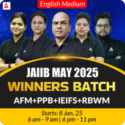 Winners Batch | JAIIB MAY 2025 | AFM+PPB+IEIFS+RBWM | English Medium | Online Live Classes by Adda 247