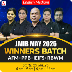 Winners Batch | JAIIB MAY 2025 | AFM+PPB+IEIFS+RBWM | English Medium | Online Live Classes by Adda 247