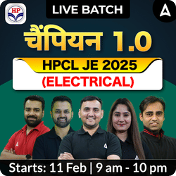 Champion 1.0 - HPCL JE  (Electrical) New Batch for 2025 | Hinglish | Online Live Classes by Adda 247