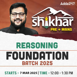 Shikhar | Reasoning Foundation Batch for 2025 Bank Exams | IBPS SBI RRB | Online Live Classes by Adda 247