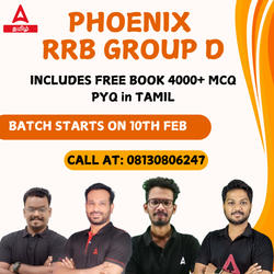 Phoenix RRB Group D 2025 Foundation Batch  | Includes Tamil Printed Edition (4000+MCQ PYQ) | Online Live Classes by Adda 247