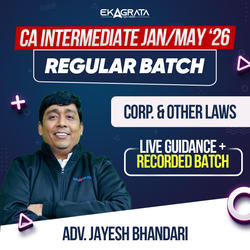 CA Intermediate Regular Course for Corporate & Other Laws for Jan/May ’26 | Live Guidance + Recorded Batch by Adv. Jayesh Bhandari