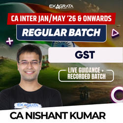 CA Intermediate Regular Course for GST Jan/May ’26 | Live Guidance + Recorded Batch by CA Nishant Kumar