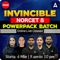 INVINCIBLE NORCET 8 POWERPACK BATCH | Online Live Classes by Adda247