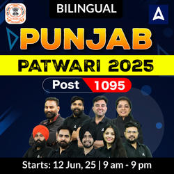 Punjab Patwari 2025 ( June Month ) |1095 Post | Bilingual | Online Live Classes by Adda 247