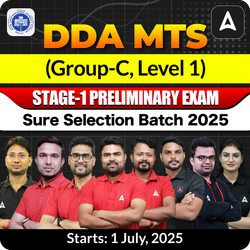 DDA MTS (Group-C, Level 1) Stage-1 Preliminary Exam Sure Selection Batch 2025 | Hinglish | Online Live Classes by Adda247