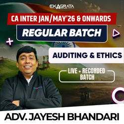 CA Intermediate Regular Course for Auditing & Ethics Jan’26, May’26 & Onwards | Online Live Classes by Adv. Jayesh Bhandari
