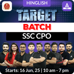Target Batch For SSC CPO 2025 Exams with Test Series and Ebook | Hinglish | Online Live Classes By Adda247