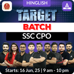 Target Batch For SSC CPO 2025 Exams with Test Series and Ebook | Hinglish | Online Live Classes By Adda247