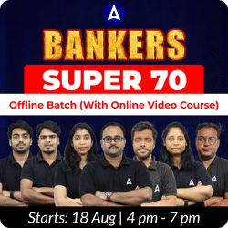 Bankers Super 70 Offline Batch | (with online video course) | Complete classes by Adda247