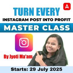 Turn Every Instagram Post into Profit Master Class By Jyoti Ma'am | Online Live Classes by Adda 247