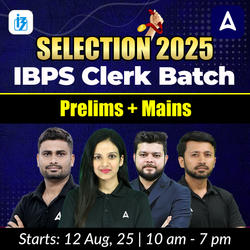 Selection 2025 IBPS Clerk Batch | Prelims + Mains