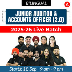 JUNIOR AUDITOR & Accounts Officer (2.0) 2025-26 Live Batch | Bilingual | Online Live Classes by Adda 247