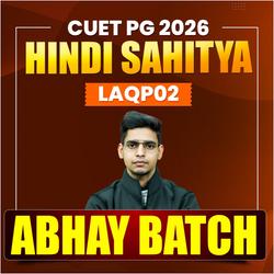CUET PG HINDI (LAQP02) FOUNDATION - 2026 | ABHAY Batch | CUET PG HINDI Online Coaching By Adda247 (As per Latest Syllabus)