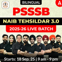 PSSSB Naib Tehsildar (3.0) 2025-26 Live Batch | Bilingual | Online Live Classes by Adda 247