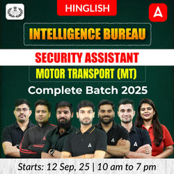 IB Security Assistant (Motor Transport) 2025 Complete Batch | Hinglish | Online Live Classes by Adda 247