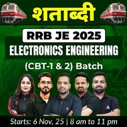 शताब्दी - RRB JE 2025 Electronics Engineering (CBT-1&2) Complete Batch | Online Live Classes by Adda 247