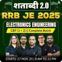 शताब्दी 2.0 - RRB JE 2025 Electronics Engineering (CBT-1&2) Complete Batch | Live + Recorded Classes By Adda247 | Online Live Classes by Adda 247