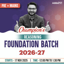 Champion's | Reasoning Foundation Batch for 2026-27 Bank Exams | Pre + Mains | Online Live Classes by Adda 247 | Online Live Classes by Adda 247