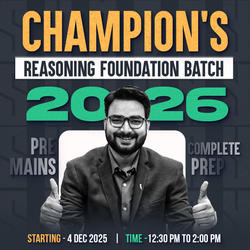 Champion's | Reasoning Foundation Batch for 2026 Bank Exams | Pre + Mains | Online Live Classes by Adda 247