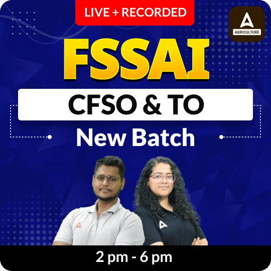 FSSAI CFSO (Central Food Safety officer) & TO ( Technical Officer) New Batch | Hinglish | Online Live + Recorded Classes By Adda247
